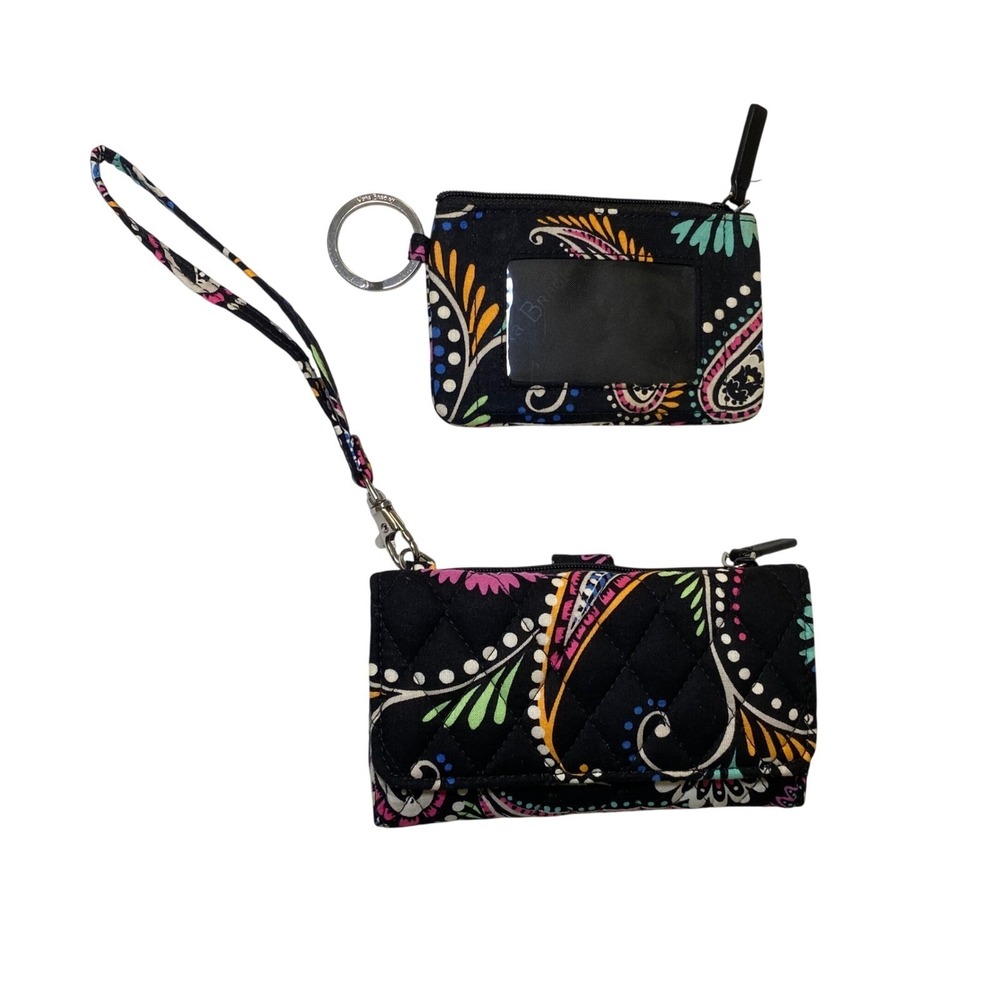 Vera Bradley Bandana Swirl Tech Wallet & Zip ID Case Set Retired - Picture 1 of 6